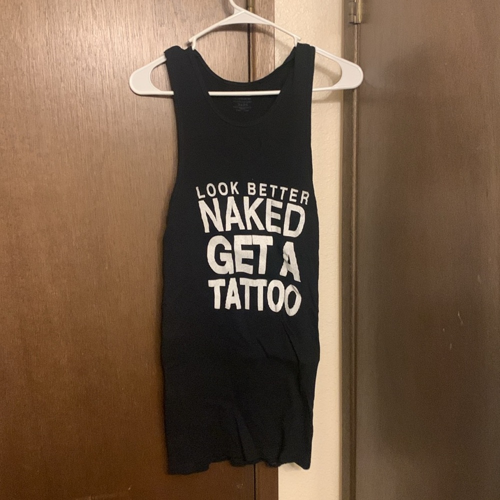 Tattoo tank top black size xl